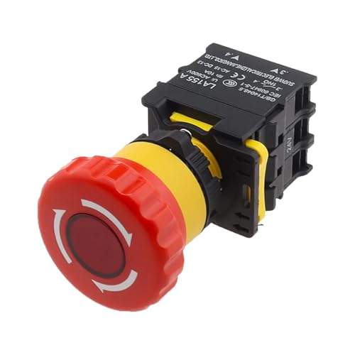 1er-Pack 22 mm LA38 Druckknopfschalter mit Lichtsteuerung LA155-A-11ZS(NO Base,12V_2NO) von PEGGMZYX