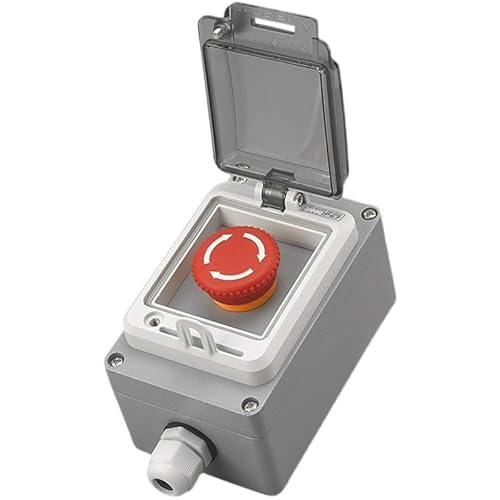 Stopp-Druckknopfschaltersteuerung mit Schutzabdeckung wasserdichtes Gehäuse 22mm(6) von PEGGMZYX
