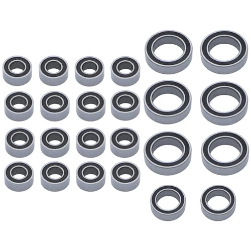 PEGGYLIN 24PCS Sealed Bearing Kit 1/24 Passend for FMS FCX24 Power Wagon RC Crawler Upgrade Teile von PEGGYLIN