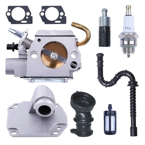PEGGYLIN Kettensägen-Vergaser-Kit for Stihl MS270 MS280 MS 270C 280C mit Zündkerze, Kraftstoffleitung, Ölfilter-Kit von PEGGYLIN
