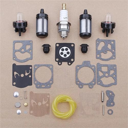 PEGGYLIN Vergaser-Reparatur-Kraftstofffilterleitungssatz Passend for Stihl FS36 FS40 FS44 Trimmermotoren Teile W Primer Bulb Zündkerze von PEGGYLIN