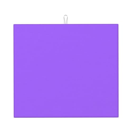 Abtropfmatte für Küche, einfarbig, hellviolett, wasserabsorbierend, schnell trocknend, rutschfest, geeignet für Geschirr, einfach zu lagern und zu reinigen. von PEGQCVAM