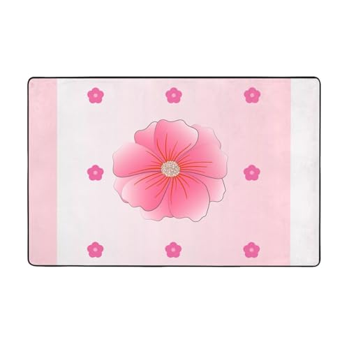 Blooming Carnations weicher Flanell-Teppich, 152,4 x 99,1 cm, rutschfester Memory-Schaum, ideal für Wohnzimmer und Büro Blooming Carnations weicher Flanell-Teppich, 152,4 x 99,1 cm, rutschfester Memory-Schaum, ideal für Wohnzimmer und Büro von PEGQCVAM