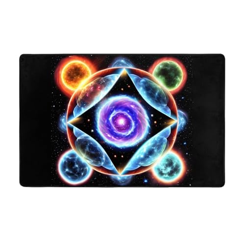 Cosmic Stars weicher Flanell-Teppich, 152,4 x 99,1 cm, rutschfester Memory-Schaum, ideal für Wohnzimmer und Büro Cosmic Stars weicher Flanell-Teppich, 152,4 x 99,1 cm, rutschfester Memory-Schaum, ideal für Wohnzimmer und Büro von PEGQCVAM