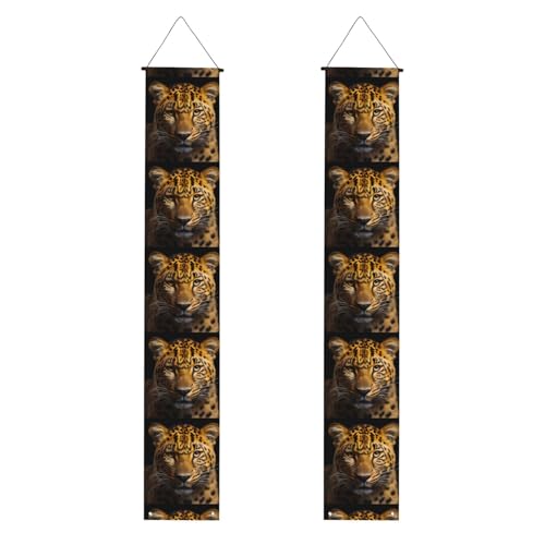 Das Deep-Eyed Leopard Graduation Veranda Banner Perfekt für Abschlussfeiern im Freien, langlebig und wetterbeständig. von PEGQCVAM