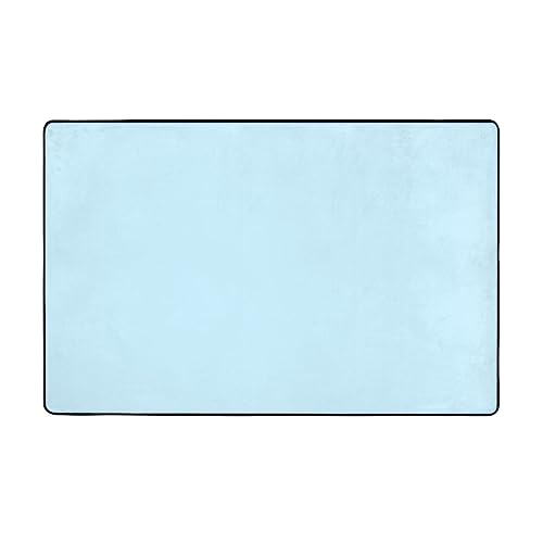 Einfarbiger kleiner, frischer, weicher Flanell-Teppich, 152,4 x 99,1 cm, rutschfester Memory-Schaum, ideal für Wohnzimmer und Büro. von PEGQCVAM
