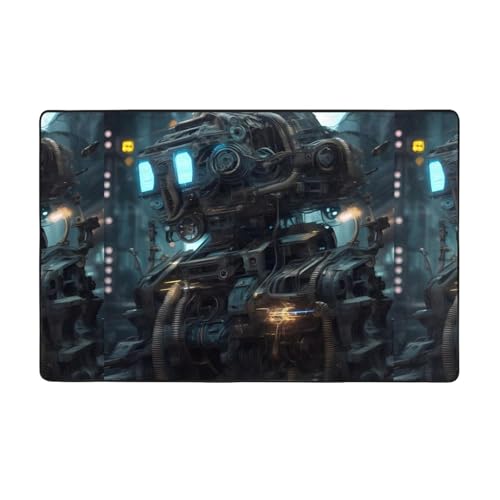 Future Robot weicher Flanell-Teppich, 152,4 x 99,1 cm, rutschfester Memory-Schaum, ideal für Wohnzimmer und Büro. von PEGQCVAM