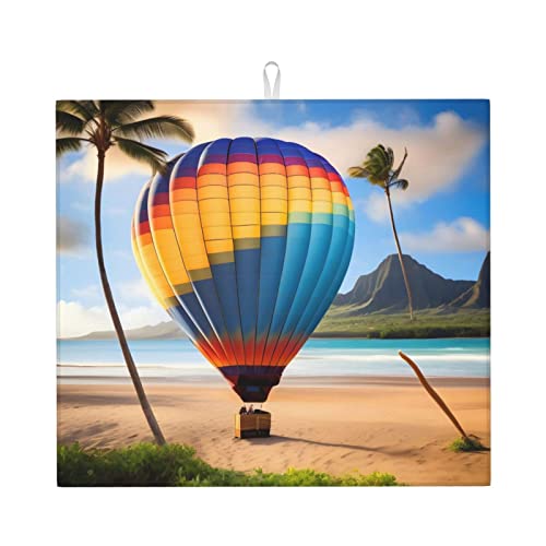 Hawaii Heißluftballon Abtropfmatte für Küche Wasserabsorbierend, schnell trocknend, rutschfest, geeignet für Geschirr, einfach zu lagern und zu reinigen. Hawaii Heißluftballon Abtropfmatte für Küche Wasserabsorbierend, schnell trocknend, rutschfest, geeignet für Geschirr, einfach zu lagern und zu reinigen. von PEGQCVAM