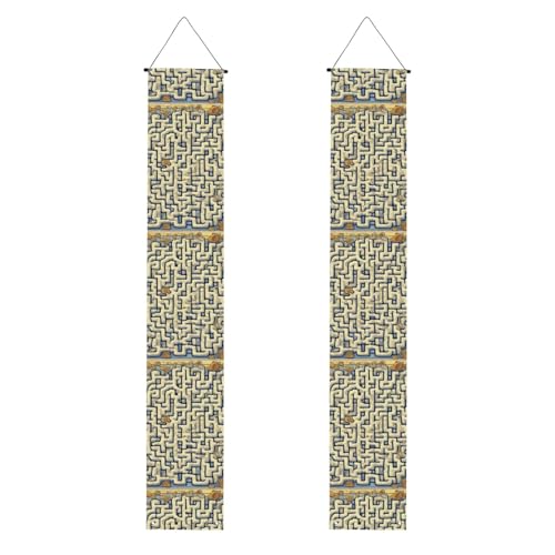 Labyrinth Treasure Map Graduation Veranda Banner Perfekt für Abschlussfeiern im Freien, langlebig und witterungsbeständig. von PEGQCVAM