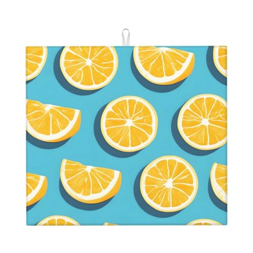 Lemon Wedges Abtropfmatte für Küche Wasserabsorbierend, schnell trocknend, rutschfest, geeignet für Geschirr, einfach zu lagern und zu reinigen. Lemon Wedges Abtropfmatte für Küche Wasserabsorbierend, schnell trocknend, rutschfest, geeignet für Geschirr, einfach zu lagern und zu reinigen. von PEGQCVAM