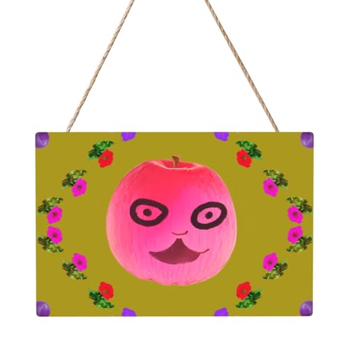 Lustiges Gesicht Pfirsich Rechteckige Tafelmalerei 20,3 x 30,5 cm Elegante, moderne Wanddekoration für Zuhause zur Verschönerung Ihres Raumes von PEGQCVAM