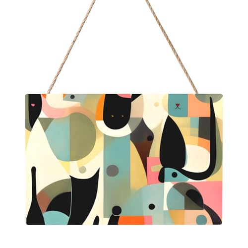 Moderne Kunst Katze Rechteckige Panelmalerei 20,3 x 30,5 cm Elegante moderne Wanddekoration für Zuhause zur Verschönerung Ihres Raumes Moderne Kunst Katze Rechteckige Panelmalerei 20,3 x 30,5 cm Elegante moderne Wanddekoration für Zuhause zur Verschönerung Ihres Raumes von PEGQCVAM