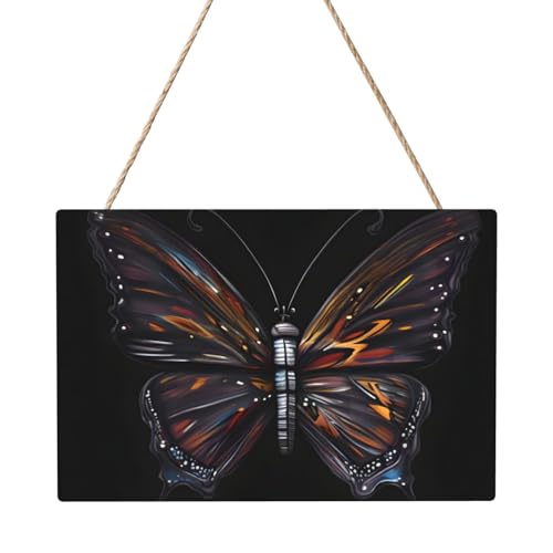 Mystery Butterfly Rechteckiges Paneelgemälde 20,3 x 30,5 cm Elegante, moderne Wanddekoration für Ihr Zuhause zur Verschönerung Ihres Raumes von PEGQCVAM