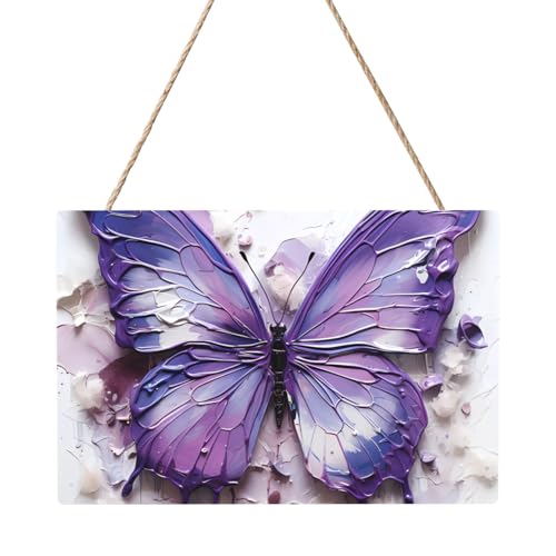 Ölgemälde mit Schmetterling, rechteckig, 20,3 x 30,5 cm, elegante, moderne Wanddekoration für Ihr Zuhause, um Ihren Raum zu verschönern von PEGQCVAM