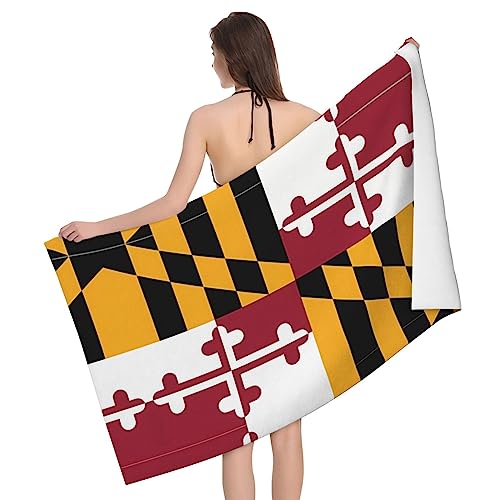 PEGQCVAM Badetuch Flagge von Maryland Super weich, saugfähig, schnell trocknend, lichtbeständig, elegantes Design, perfekt für Home Spa PEGQCVAM Badetuch Flagge von Maryland Super weich, saugfähig, schnell trocknend, lichtbeständig, elegantes Design, perfekt für Home Spa von PEGQCVAM