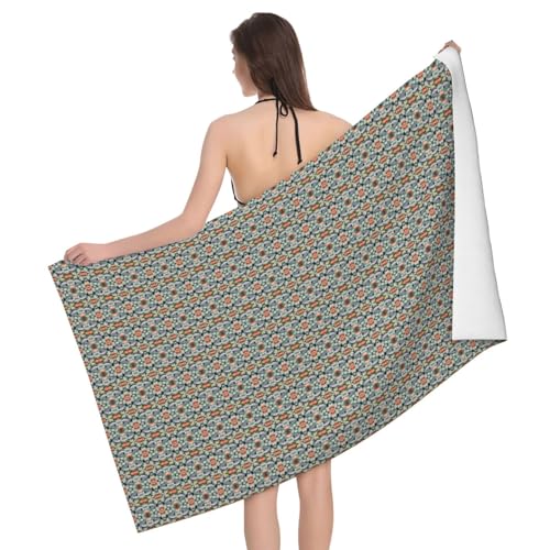 PEGQCVAM Badetuch mit tropischen Fischen, Weiß Super weich, saugfähig, schnell trocknend, lichtbeständig, elegantes Design, perfekt für Home Spa. PEGQCVAM Badetuch mit tropischen Fischen, Weiß Super weich, saugfähig, schnell trocknend, lichtbeständig, elegantes Design, perfekt für Home Spa. von PEGQCVAM
