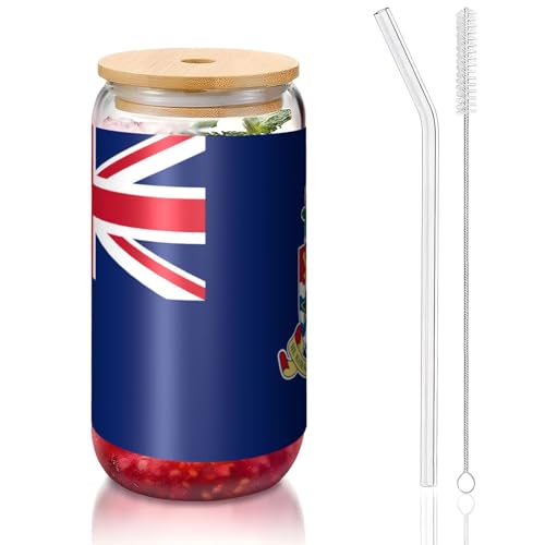 PEGQCVAM Bambusdeckel und Strohhalmbecher mit Flagge der Kaimaninseln, BPA-frei, wiederverwendbarer Trinkbecher mit Bambusdeckel und Glasstrohhalm für heiße oder kalte Getränke, 473 ml PEGQCVAM Bambusdeckel und Strohhalmbecher mit Flagge der Kaimaninseln, BPA-frei, wiederverwendbarer Trinkbecher mit Bambusdeckel und Glasstrohhalm für heiße oder kalte Getränke, 473 ml von PEGQCVAM