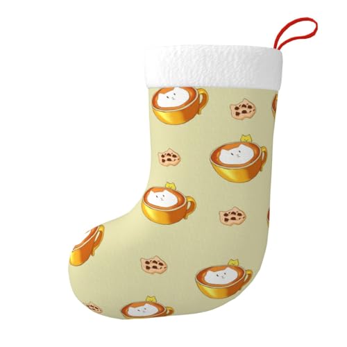 PEGQCVAM Cartoon Katze Kaffee Weihnachtsstrümpfe Ein Muss für Weihnachtsfamilien, geeignet für Feiertagsdekoration, warme Urlaubsatmosphäre. PEGQCVAM Cartoon Katze Kaffee Weihnachtsstrümpfe Ein Muss für Weihnachtsfamilien, geeignet für Feiertagsdekoration, warme Urlaubsatmosphäre. von PEGQCVAM