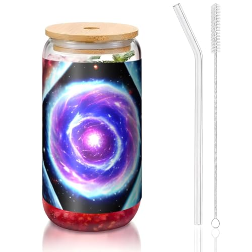 PEGQCVAM Cosmic Stars Bambusdeckel und Strohhalmbecher, BPA-frei, wiederverwendbar, mit Bambusdeckel und Glasstrohhalm für heiße oder kalte Getränke, 473 ml PEGQCVAM Cosmic Stars Bambusdeckel und Strohhalmbecher, BPA-frei, wiederverwendbar, mit Bambusdeckel und Glasstrohhalm für heiße oder kalte Getränke, 473 ml von PEGQCVAM