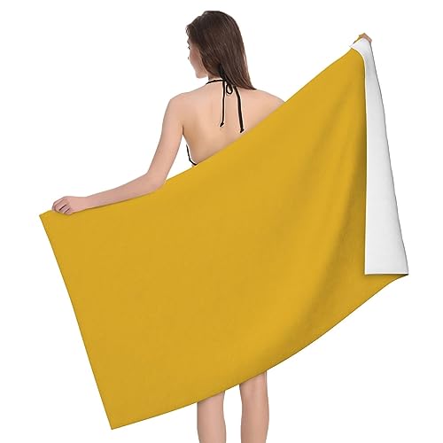 PEGQCVAM Einfarbiges goldfarbenes Badetuch. Super weich, saugfähig, schnell trocknend, lichtbeständig, elegantes Design, perfekt für Spa zu Hause. von PEGQCVAM