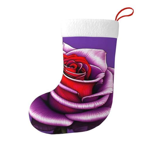 PEGQCVAM Fuchsia Rose Weihnachtsstrümpfe Ein Muss für Weihnachtsfamilien, geeignet für Feiertagsdekoration, warme Urlaubsatmosphäre. von PEGQCVAM