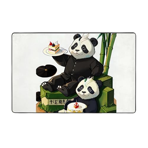 Pandas of Father and Son weicher Flanell-Teppich, 152,4 x 99,1 cm, rutschfester Memory-Schaum, ideal für Wohnzimmer und Büro Pandas of Father and Son weicher Flanell-Teppich, 152,4 x 99,1 cm, rutschfester Memory-Schaum, ideal für Wohnzimmer und Büro von PEGQCVAM
