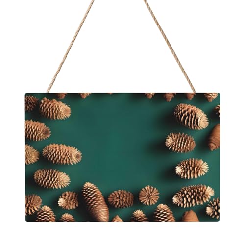 Rechteckige Tannenzapfen-Bordüre, 20,3 x 30,5 cm, elegante, moderne Wanddekoration für Ihr Zuhause, um Ihren Raum zu verschönern. von PEGQCVAM