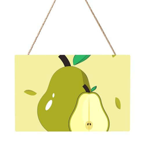 Rechteckiges Bild mit Cartoon-Birnenmotiv, 20,3 x 30,5 cm, elegante, moderne Wanddekoration für Ihr Zuhause, um Ihren Raum zu verschönern. von PEGQCVAM