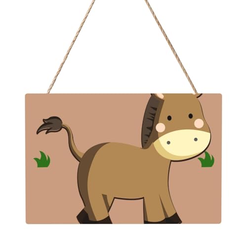 Rechteckiges Bild mit Cartoon-Esel-Motiv, 20,3 x 30,5 cm, elegante, moderne Wanddekoration für Zuhause, um Ihren Raum zu verschönern. von PEGQCVAM