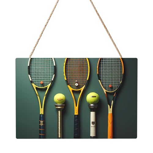 Rechteckiges Bild mit Tennisbällen und Schlägern, 20,3 x 30,5 cm, elegante, moderne Wanddekoration für Zuhause, um Ihren Raum zu verschönern Rechteckiges Bild mit Tennisbällen und Schlägern, 20,3 x 30,5 cm, elegante, moderne Wanddekoration für Zuhause, um Ihren Raum zu verschönern von PEGQCVAM