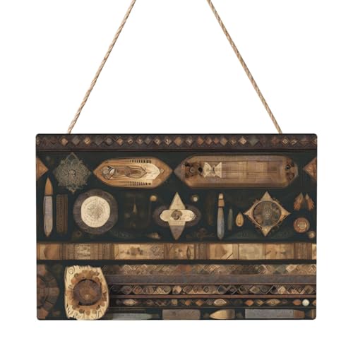 Rechteckiges Paneelgemälde im böhmischen Stil, 20,3 x 30,5 cm, elegante, moderne Wanddekoration für Zuhause, um Ihren Raum zu verschönern. von PEGQCVAM