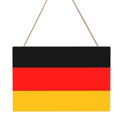Rechteckiges Paneelgemälde mit Deutschland-Flagge, 20,3 x 30,5 cm, elegante, moderne Wanddekoration, um Ihren Raum zu verschönern. von PEGQCVAM