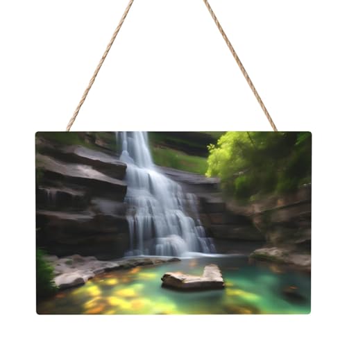 Rechteckiges Paneelgemälde mit Wasserfall-Ansichten 20,3 x 30,5 cm. Elegante, moderne Wanddekoration für Ihr Zuhause. Rechteckiges Paneelgemälde mit Wasserfall-Ansichten 20,3 x 30,5 cm. Elegante, moderne Wanddekoration für Ihr Zuhause. von PEGQCVAM