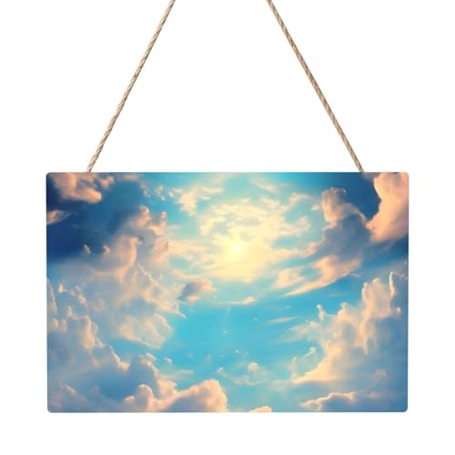 Rechteckiges Paneelgemälde mit Wolkenhimmel, 20,3 x 30,5 cm, elegante, moderne Wanddekoration, um Ihren Raum zu verschönern von PEGQCVAM