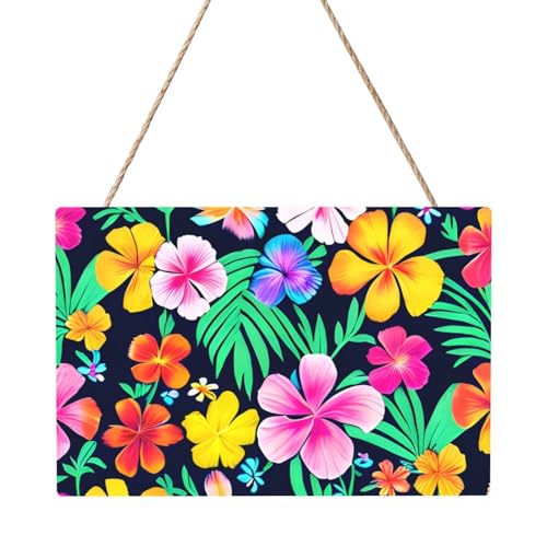 Rechteckiges Paneelgemälde mit bunten Blumen, 20,3 x 30,5 cm. Elegante, moderne Wanddekoration für Ihr Zuhause. von PEGQCVAM