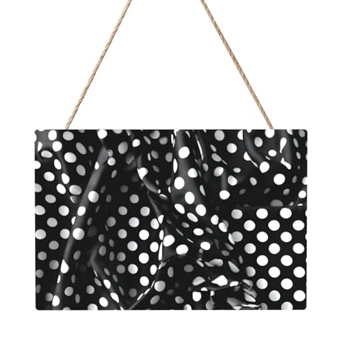 Rechteckiges Paneelgemälde mit schwarzen und weißen Punkten, 20,3 x 30,5 cm, elegante, moderne Wanddekoration für Zuhause, um Ihren Raum zu verschönern. von PEGQCVAM