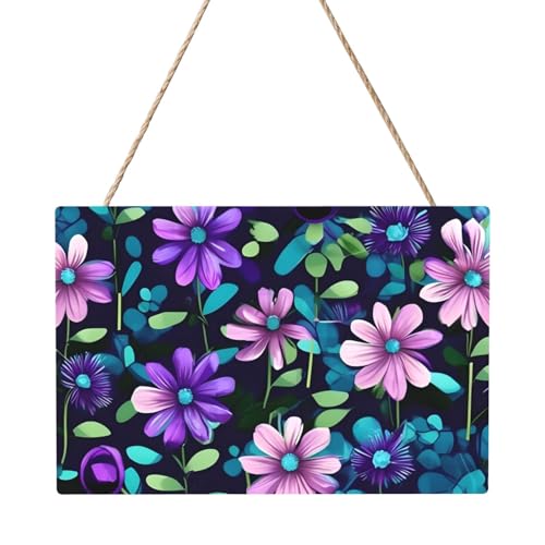 Rechteckiges Paneelgemälde mit violettem Kamelienmotiv, 20,3 x 30,5 cm, elegante, moderne Wanddekoration, um Ihren Raum zu verschönern. von PEGQCVAM