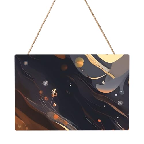 Rechteckiges Tafelbild, dunkel, mittelgroß, 20,3 x 30,5 cm, elegante, moderne Wanddekoration für Zuhause, um Ihren Raum zu verschönern. von PEGQCVAM