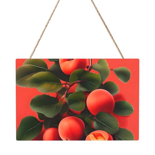 Rechteckiges Tafelbild, rote Aprikose, 20,3 x 30,5 cm, elegante, moderne Wanddekoration für Ihr Zuhause, um Ihren Raum zu verschönern. von PEGQCVAM