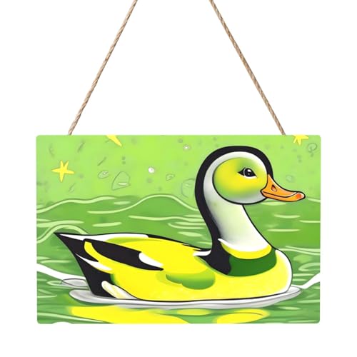 Rechteckiges Tafelgemälde Grüne Ente 20,3 x 30,5 cm Elegante, moderne Wanddekoration für Zuhause zur Verschönerung Ihres Raumes von PEGQCVAM