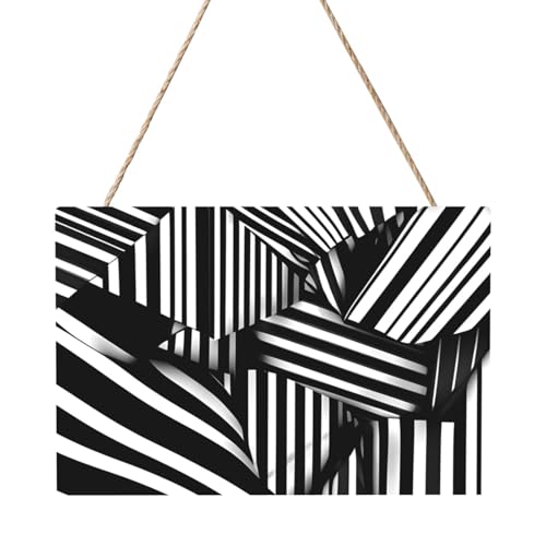Rechteckiges Tafelgemälde mit geometrischen Linien, 20,3 x 30,5 cm, elegante, moderne Wanddekoration, um Ihren Raum zu verschönern. von PEGQCVAM