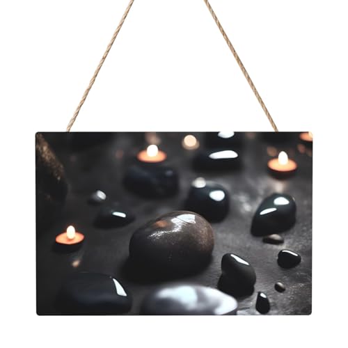Rechteckiges Tafelgemälde mit schwarzem Mystery-Herz, 20,3 x 30,5 cm, elegante, moderne Wanddekoration für Zuhause, um Ihren Raum zu verschönern von PEGQCVAM