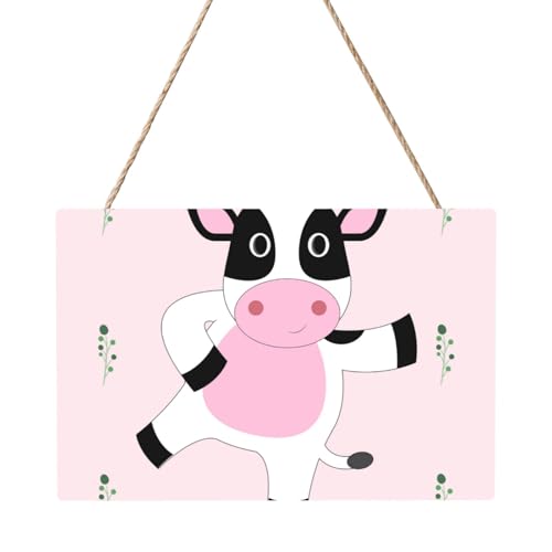 Rechteckiges Wandbild mit Cartoon-Kalbmotiv. 20,3 x 30,5 cm. Elegante, moderne Wanddekoration für Ihr Zuhause. von PEGQCVAM