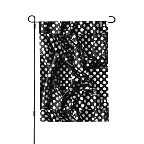 Schwarz-weiße gewellte Punkte-Flagge. Geeignet für den Innen- und Außenbereich, perfekt für Haus, Garten, Veranstaltungen und patriotische Displays. Schwarz-weiße gewellte Punkte-Flagge. Geeignet für den Innen- und Außenbereich, perfekt für Haus, Garten, Veranstaltungen und patriotische Displays. von PEGQCVAM
