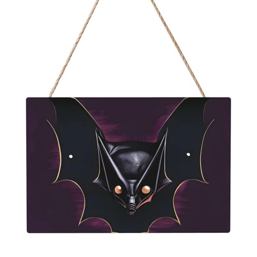 Schwarze Geisterfledermaus, rechteckig, 20,3 x 30,5 cm, elegante, moderne Wanddekoration, um Ihren Raum zu verschönern. von PEGQCVAM