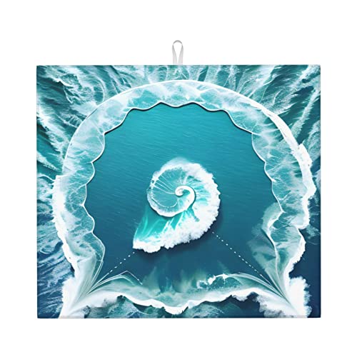 Sea Of Love Abtropfmatte für Küche Wasserabsorbierend, schnell trocknend, rutschfest, geeignet für Geschirr, einfach zu lagern und zu reinigen. von PEGQCVAM