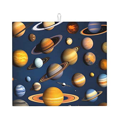 Solar System Planets Abtropfmatte für Küche Wasserabsorbierend, schnell trocknend, rutschfest, geeignet für Geschirr, einfach zu lagern und zu reinigen. Solar System Planets Abtropfmatte für Küche Wasserabsorbierend, schnell trocknend, rutschfest, geeignet für Geschirr, einfach zu lagern und zu reinigen. von PEGQCVAM