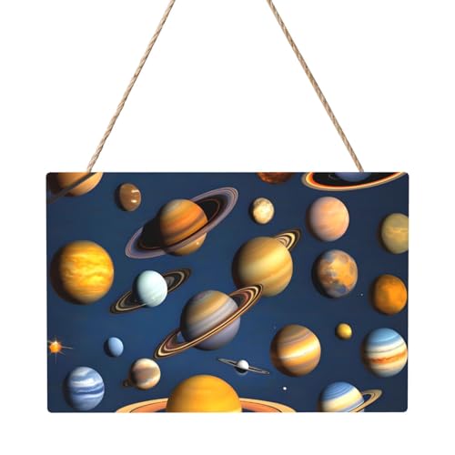 Sonnensystem Planeten Rechteckiges Paneelgemälde 20,3 x 30,5 cm Elegante moderne Wanddekoration für Zuhause zur Verschönerung Ihres Raumes von PEGQCVAM