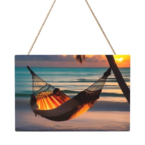Sonnenuntergang Strand Hängematte Rechteckige Platte Malerei 20,3 x 30,5 cm Elegante moderne Wanddekoration für Zuhause zur Verschönerung Ihres Raumes Sonnenuntergang Strand Hängematte Rechteckige Platte Malerei 20,3 x 30,5 cm Elegante moderne Wanddekoration für Zuhause zur Verschönerung Ihres Raumes von PEGQCVAM