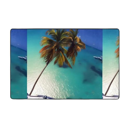 Strand-Teppich Kokosnuss Sonnenschein, weicher Flanell-Teppich, 152,4 x 99,1 cm, rutschfester Memory-Schaum, ideal für Wohnzimmer und Büro Strand-Teppich Kokosnuss Sonnenschein, weicher Flanell-Teppich, 152,4 x 99,1 cm, rutschfester Memory-Schaum, ideal für Wohnzimmer und Büro von PEGQCVAM